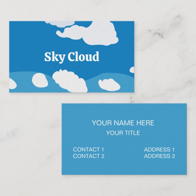 Blue Sky Cloud Business Card (Front/Back)