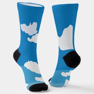 Blue Sky Cloud  Socks