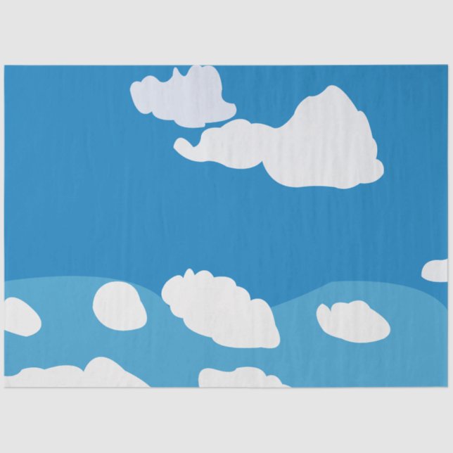 Blue Sky Cloud  Tissue Paper (Front)