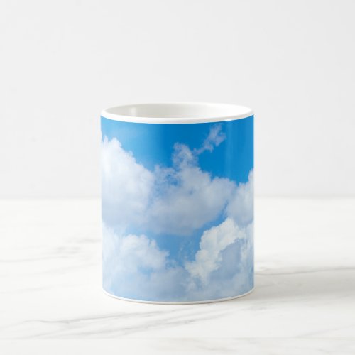 Blue Sky Clouds Background Skies Heaven Design Coffee Mug