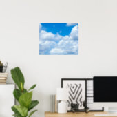 Blue Sky Clouds Background Skies Heaven Design Poster (Home Office)