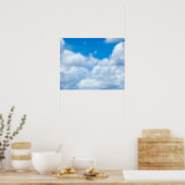 Blue Sky Clouds Background Skies Heaven Design Poster (Kitchen)