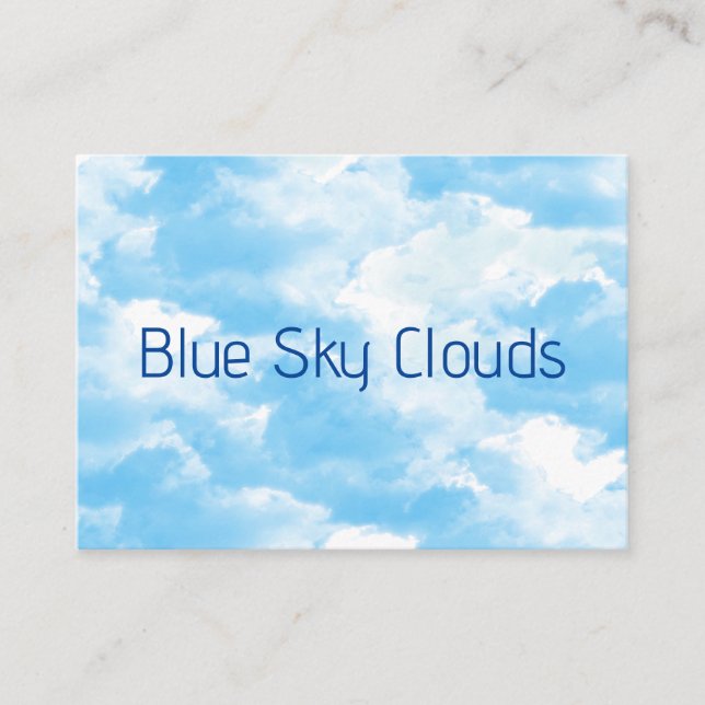 Blue Sky Clouds Business Card (Front)