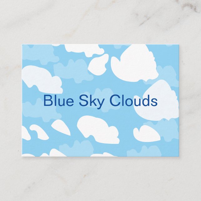 Blue Sky Clouds Business Card (Front)