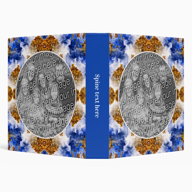 Blue Sky Clouds Create Your Own Photo      3 Ring Binder (Background)