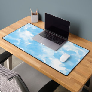 Blue Sky Clouds Desk Mat