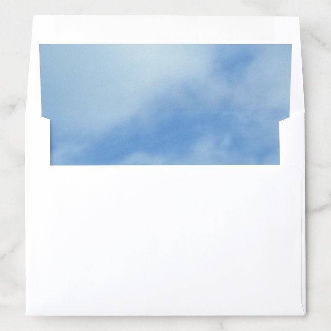Blue Sky Clouds Elegant Nature Modern Template Envelope Liner (In Envelope)