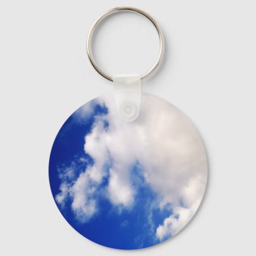 Blue Sky  Clouds Keychain