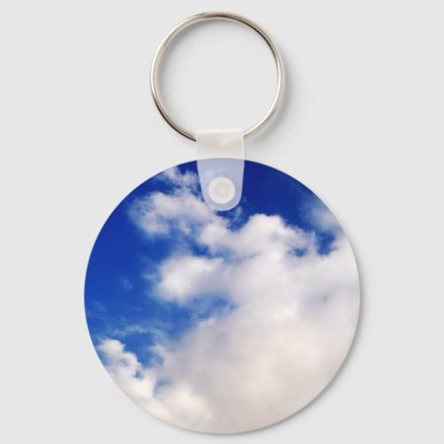 Blue Sky  Clouds Keychain