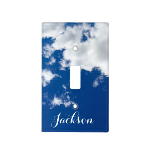 Blue Sky & Clouds Kids Nursery Light Switch Cover