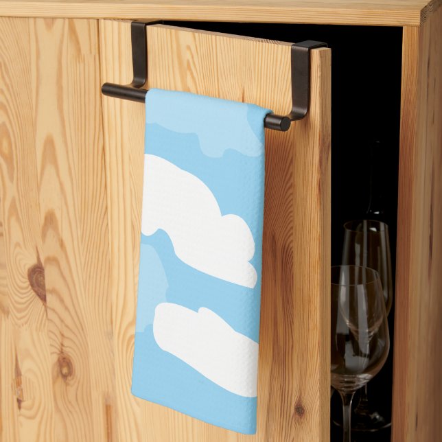 Blue Sky Clouds Kitchen Towel (Thirds Fold)