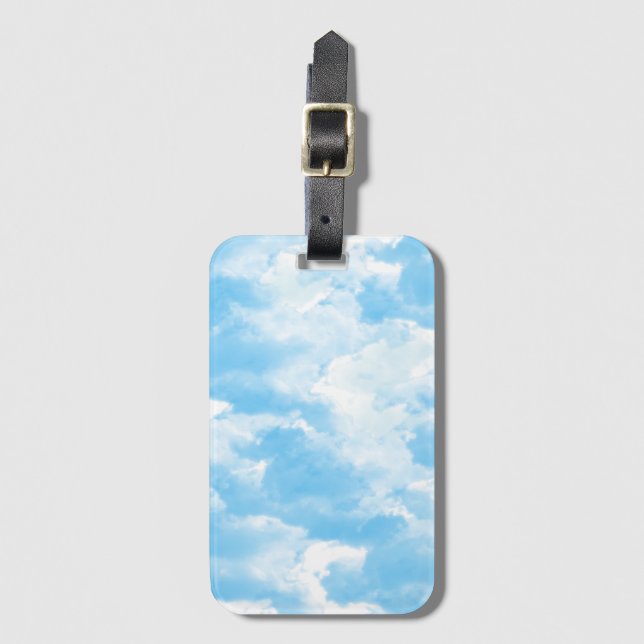 Blue Sky Clouds Luggage Tag (Front Vertical)