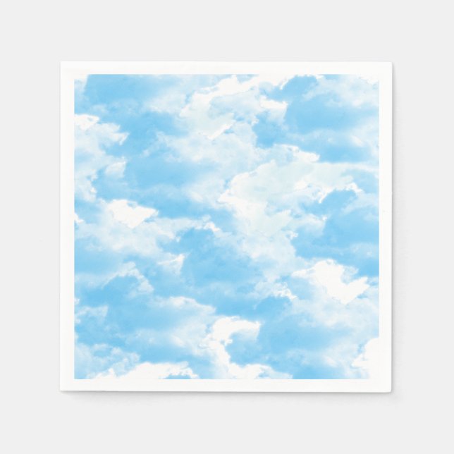 Blue Sky Clouds Napkins (Front)