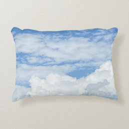 BLUE SKY CLOUDS PHOTO ACCENT PILLOW