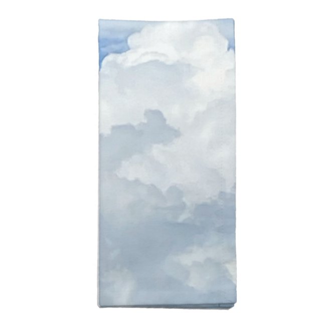 BLUE SKY CLOUDS PHOTO CLOTH NAPKIN (Folded)