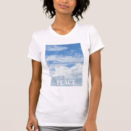 BLUE SKY CLOUDS PHOTO WOMENS T_SHIRT