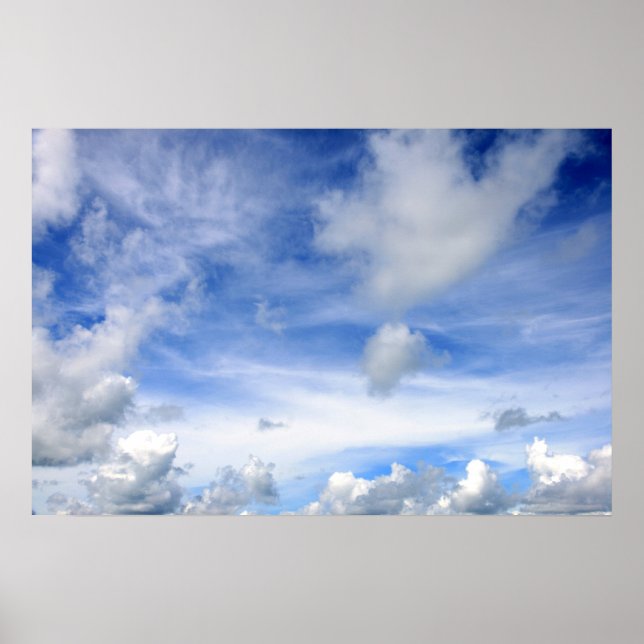 Blue Sky Clouds - Poster (Front)