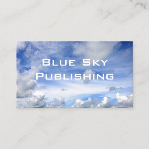 Blue Sky Clouds _ Standard Business Card