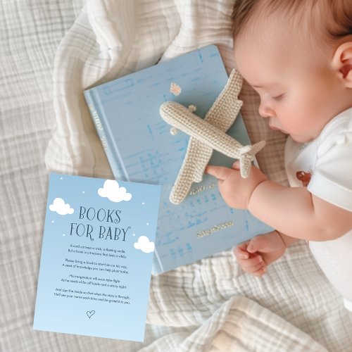 Blue Sky Clouds Stars Books for Baby Enclosure Card