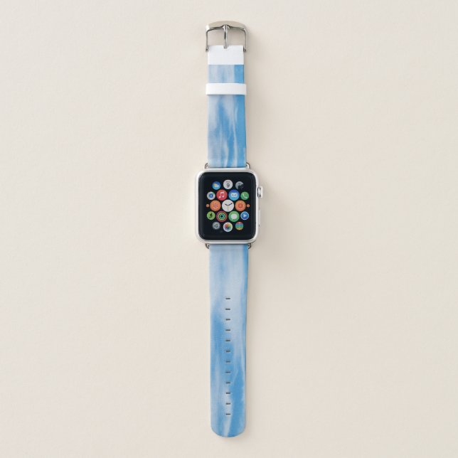 Blue Sky Clouds Summer Day Uplifting Apple Watch Band (Front)