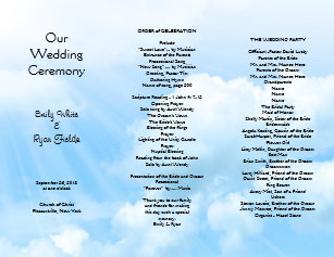 tri fold wedding programs zazzle