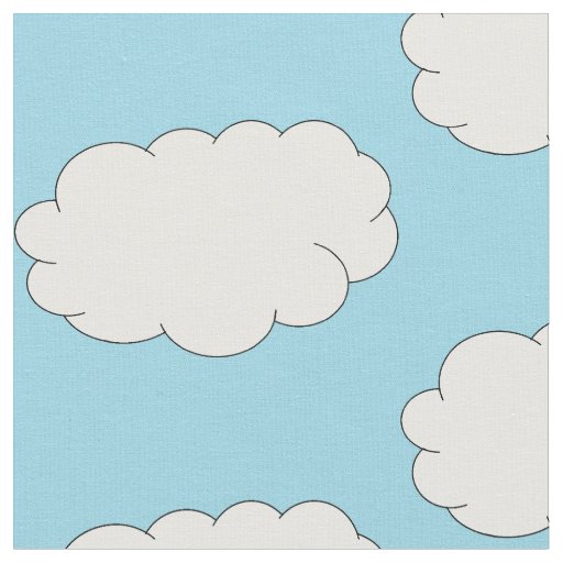 Blue sky cloudy day fabric