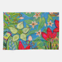 Blue sky day tea towel