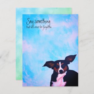 Blue Sky Doggie Blank Card