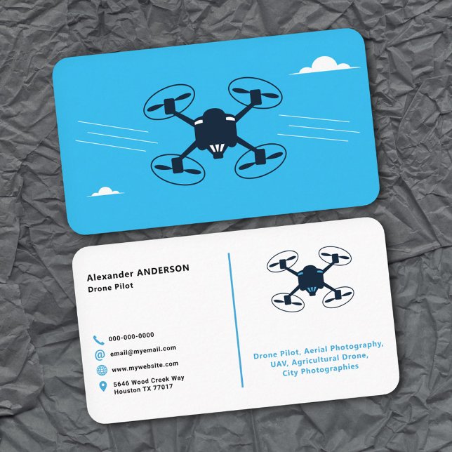 Blue Sky - Drone Pilot Business Card (Blue Sky - Drone Pilot Business Card)
