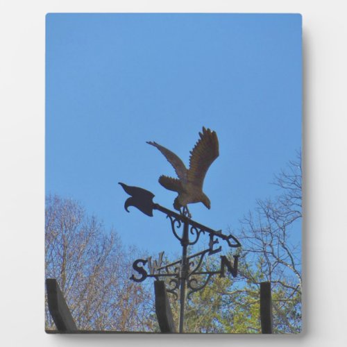 Blue sky Eagle and Arrow Weather vane Plaque