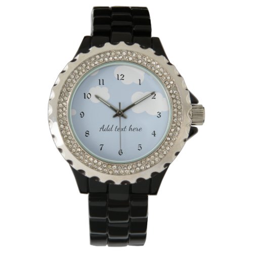 Blue Sky Fluffy White Clouds Template Watch