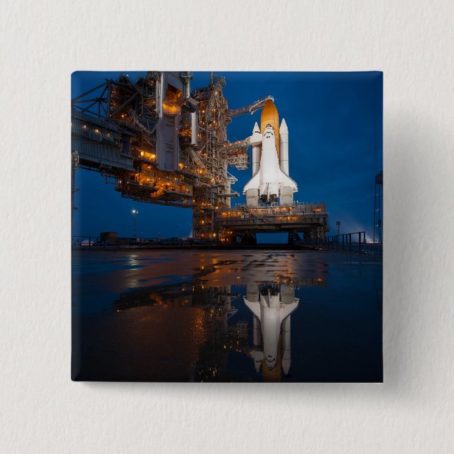 Blue Sky for Space Shuttle Atlantis Launch Button (Front)