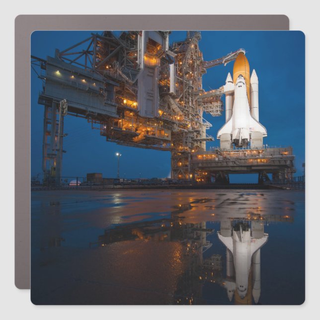 Blue Sky for Space Shuttle Atlantis Launch Car Magnet (Front)