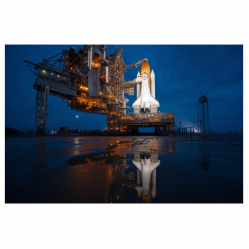 Blue Sky for Space Shuttle Atlantis Launch Cutout