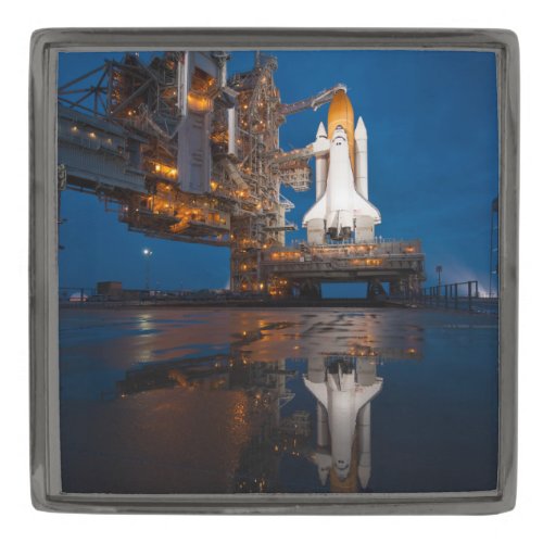 Blue Sky for Space Shuttle Atlantis Launch Gunmetal Finish Lapel Pin