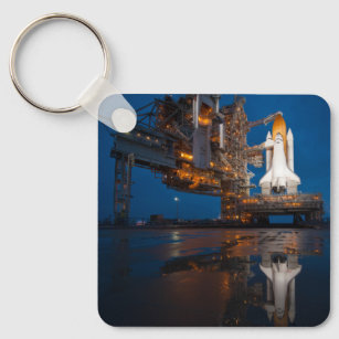 Blue Sky for Space Shuttle Atlantis Launch Keychain