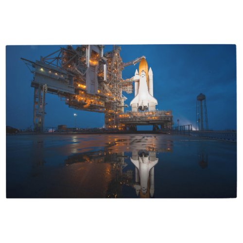 Blue Sky for Space Shuttle Atlantis Launch Metal Print