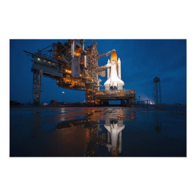 Blue Sky for Space Shuttle Atlantis Launch Photo Print (Front)