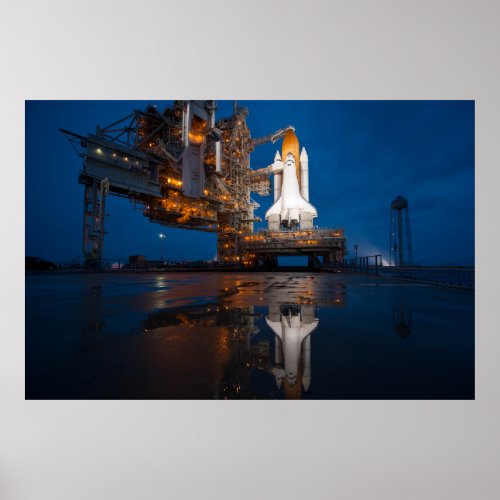 Blue Sky for Space Shuttle Atlantis Launch Poster
