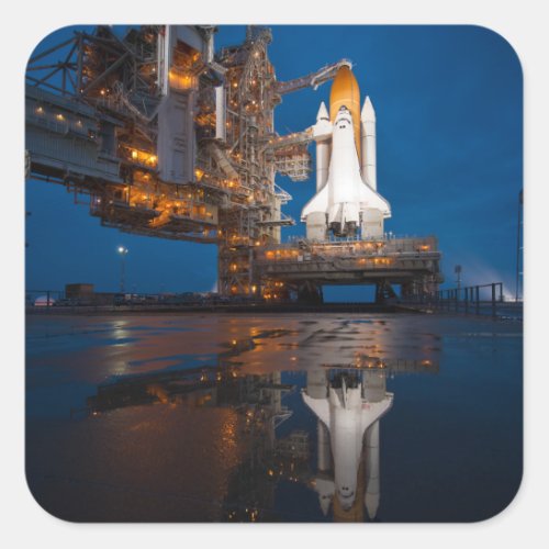 Blue Sky for Space Shuttle Atlantis Launch Square Sticker