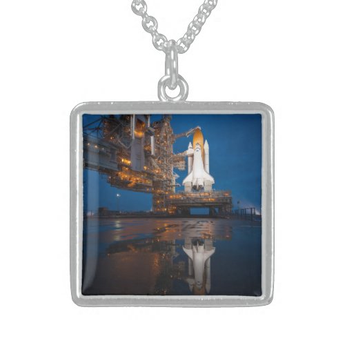 Blue Sky for Space Shuttle Atlantis Launch Sterling Silver Necklace