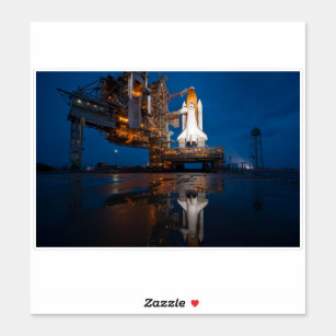 Blue Sky for Space Shuttle Atlantis Launch Sticker