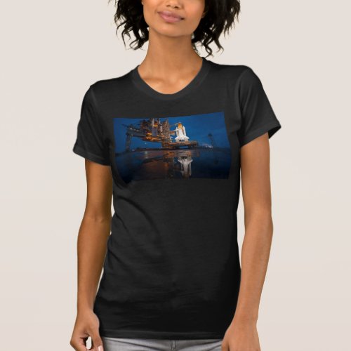 Blue Sky for Space Shuttle Atlantis Launch T_Shirt