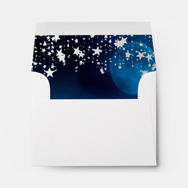 Blue sky full moon envelope (Back (Bottom))