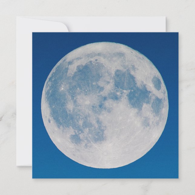 Blue Sky Full Moon Invitation (Front)