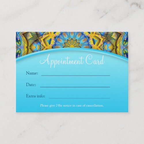 Blue Sky Golden Cornfield Appointment Card _ pink