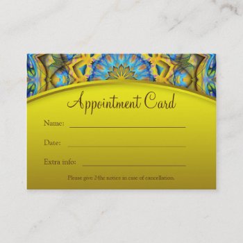 Blue Sky Golden Cornfield Appointment Card -yellow by WavingFlames at Zazzle