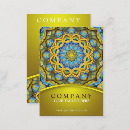 Blue Sky Golden Cornfield Mandala _ chubby Business Card