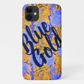Blue Sky & Golden Flowers and your text iPhone 11 Case