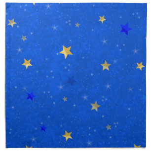 Blue Sky Golden Stars Napkin
